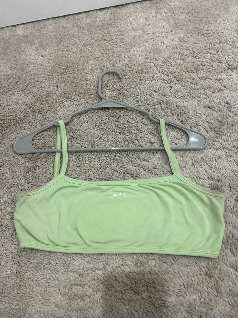 437 Light Mint Bandeau Bralette with Slim Straps